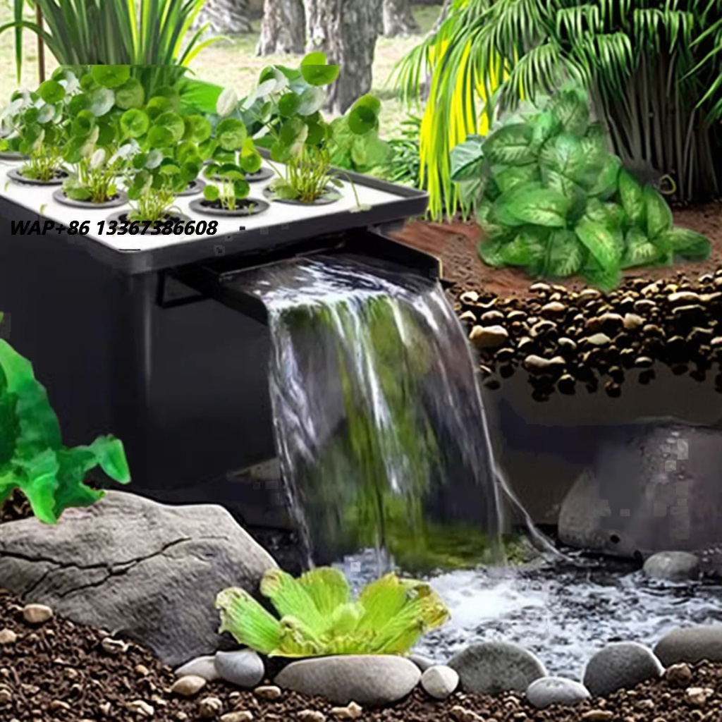 Aquarium Fish Pond - Direkt vom Hersteller: Outdoor-Garten-Fischteich-Wasserfall-Filtrationssystem, Verstecktes Wasserfall-Filterkit,