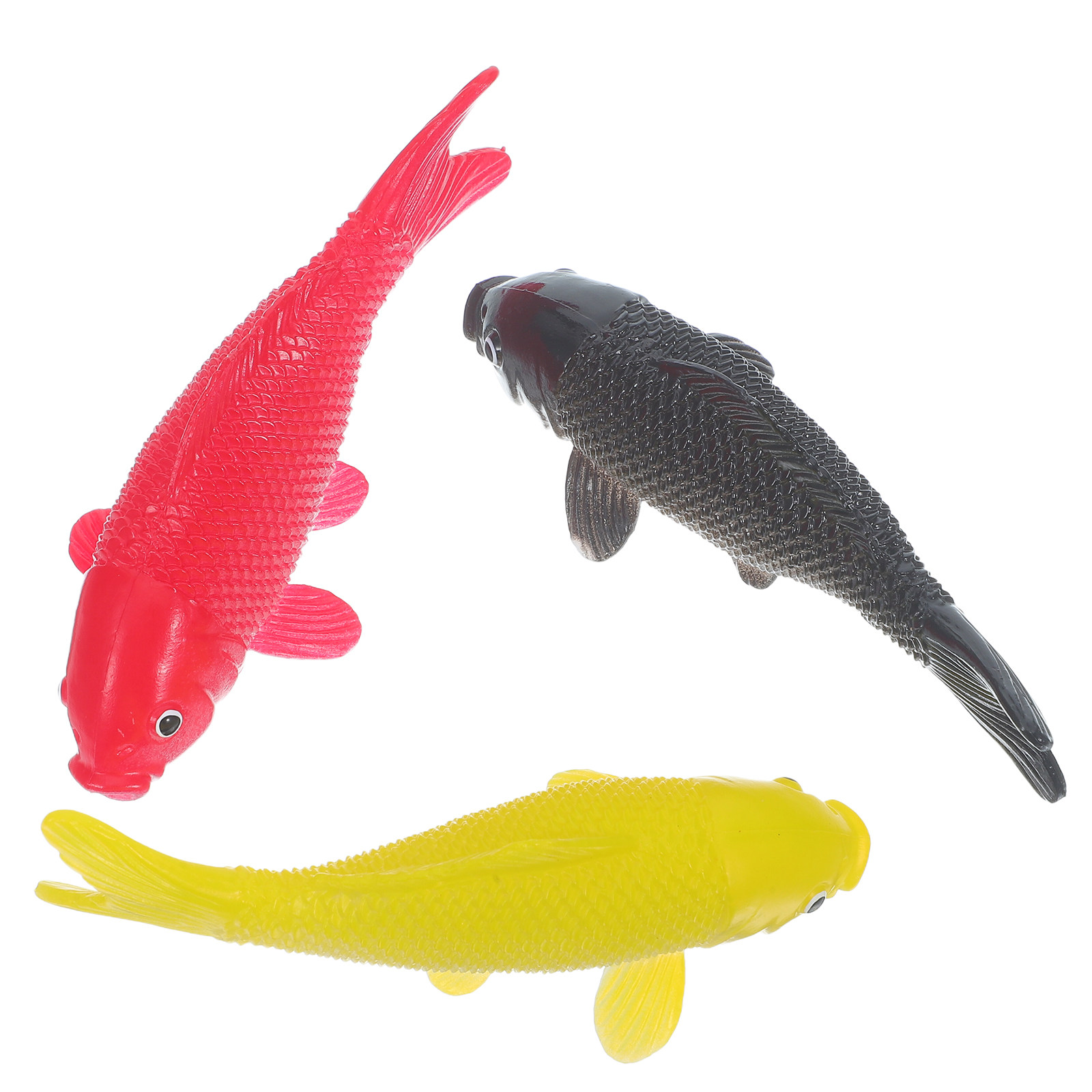 Aquarium Goldfish - 3-teiliges Fisch-Kunsthandwerk-Set, Realistische Plastik-Fischfiguren, Künstliche Aquarium-Dekoration,