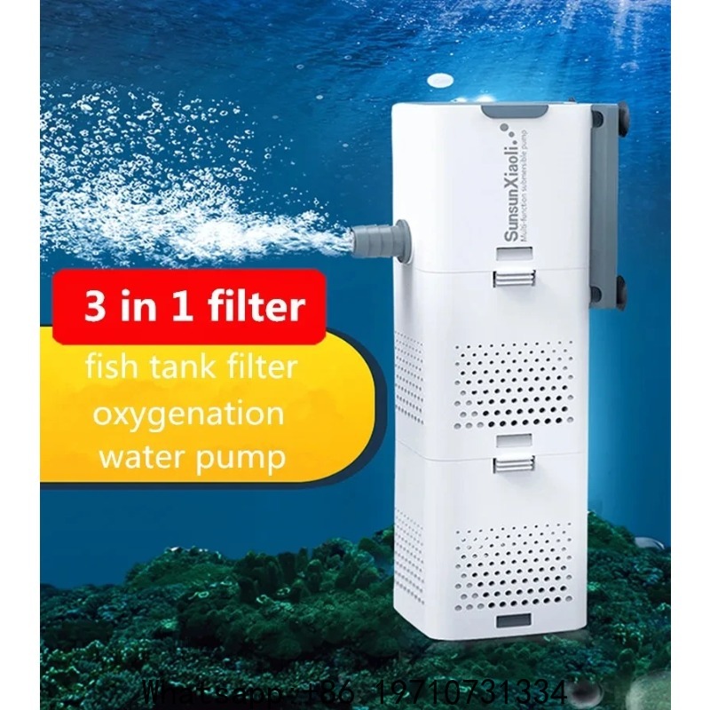 Fish Tank Filter Aquarium - SUNSUN 3-in-1 Filter für Aquarien, Mini-Aquariumfilter,