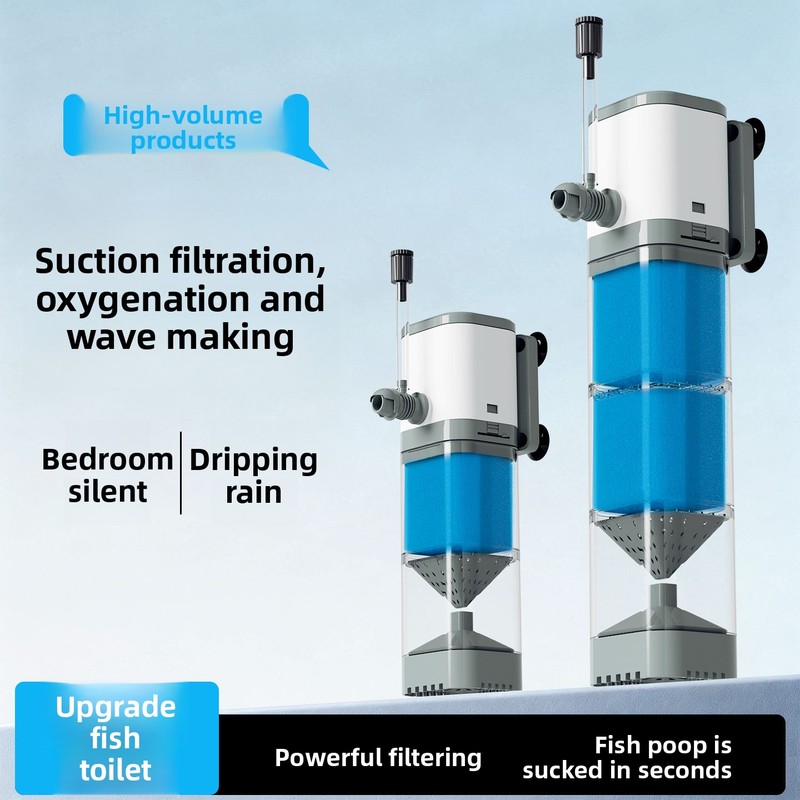 Aquarium Goldfish - Eingebauter Aquariumfilter – 5-in-1 Fischbeckenfilter mit