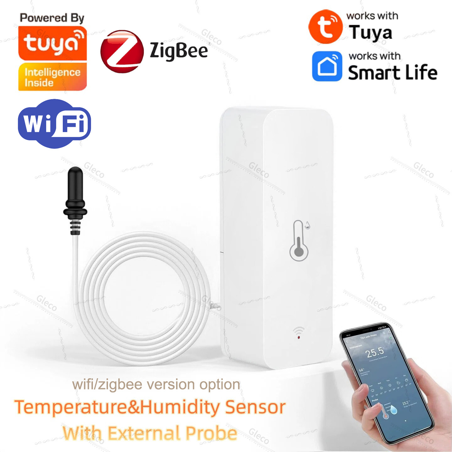 Aquarium Fish Bowl - Tuya Wifi Zigbee Temperatur- und Feuchtigkeitssensor