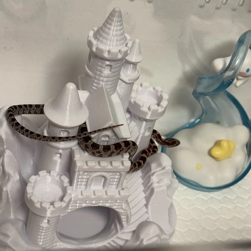 Aquarium Fish Hideout - Märchenschloss 3D-Druck Aquarium-Versteck Sicheres Haus Fischbecken