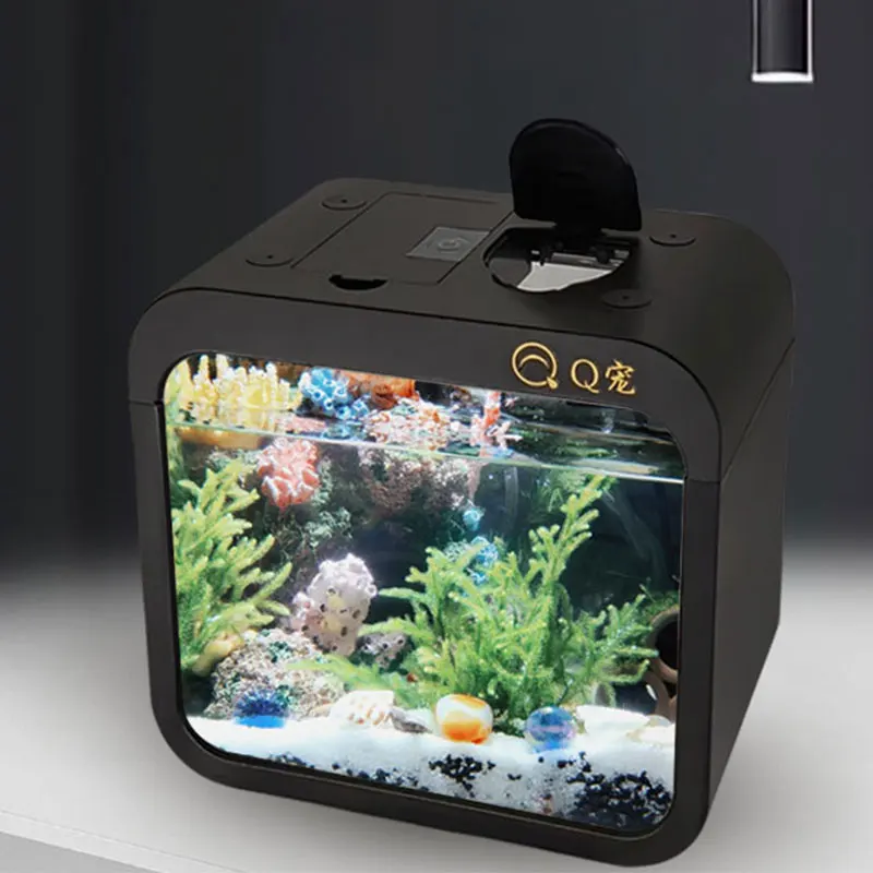 Aquarium Goldfish - Desktop Transparent Acryl Aquarium Kunststoff Kleine