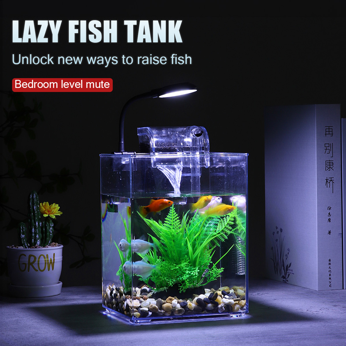 Aquarium Goldfish - USB Desktop Aquarium Set-einfach zu installieren-stumm