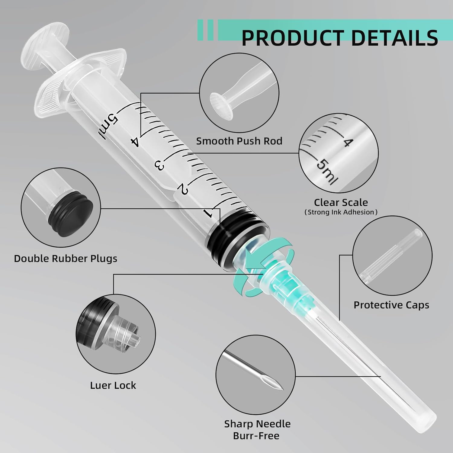 5ml Luer-Lock-Spritze, geeigne – Aquarium Fish Bowl Bewertung und Preis