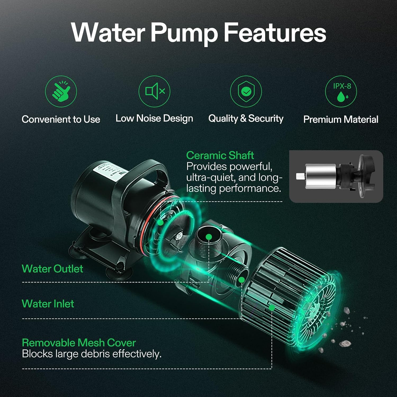 1600GPH Unterwasserpumpe für T – Aquarium Fish Pond Bewertung und Preis